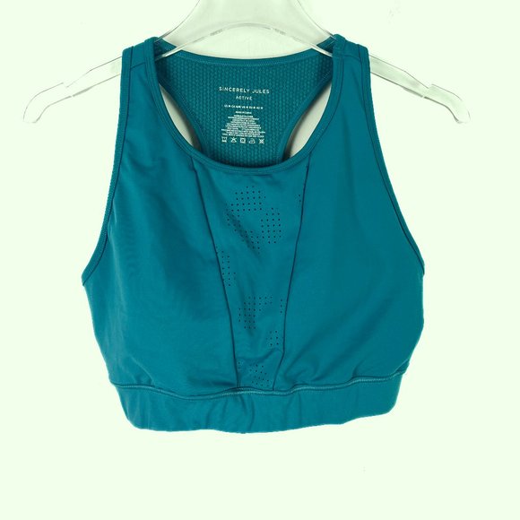 Sincerly Jules Other - NWOT Sincerely Jules Lasercut Racerback Sports Bra Teal Size Medium M NEW